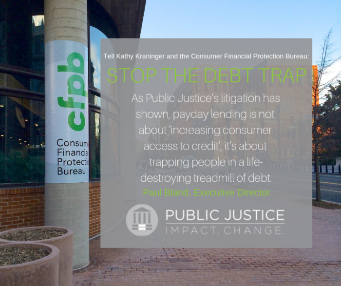 Public Justice Executive Director Paul Blands Statement On Cfpb Rollback Of Consumer Protection 7092